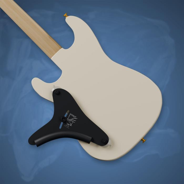 Guitarlift Gig Electric an Boden und Zarge einer E-Gitarre